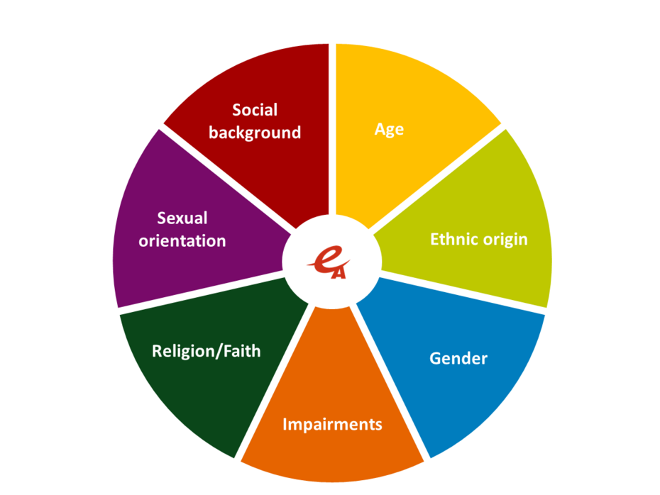The Austrian Energy Agency promotes diversity on seven levels: Age, ethnic origin, gender, people with cognitive/physical disabilities, religion/faith community, sexual orientation and social origin.