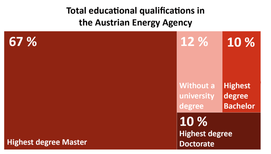 This graphic shows the highest level of education among AEA members in 2024.  67% hold a master’s degree.  12% have no tertiary degree.  10% hold a bachelor’s degree.  10% hold a doctorate.