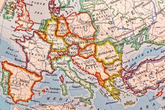 Foto eine Europa-Landkarte